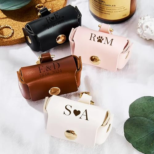 MEIEG Ringbeutel For Verlobungsring Mit Hund, Ringbox Aus Leder, Ringträger, Ringbeutel, Ringkissen For Haustier-Antrag, Einzigartige Art, Ewige Liebe Zu Schenken, Hundehochzeit