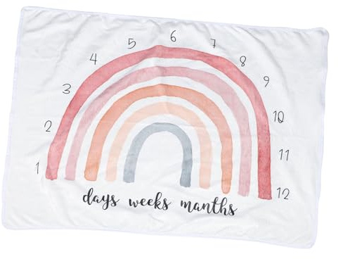 HEMOTON Coperta Arcobaleno - Coperta in Flanella Per Neonati Per Foto Ricordi E Ricordi Tocco Delicato