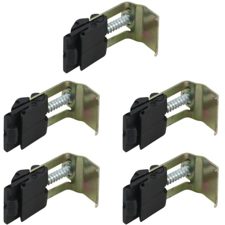 OUDQFCJ Lot de 5 Pinces en Acier Inoxydable, Clips de Fixation Sous évier de Cuisine, Accessoires pour Évier, Encastrables Arc Réglable, Pince Cuisine Inox, Convient pour Buanderies, Salles de Douche