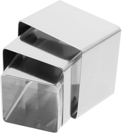 Cabilock 3 Pièces Moules à Gâteaux Carrés Acier Inoxydable pour Cuisson Outils De Pâtisserie pour Pâtisseries Gâteaux Au Fromage Et Présentation De Desserts