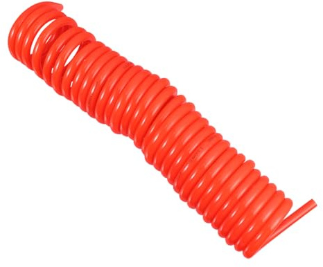 UKCOCO Manguera De Aire Retráctil Espiral De Pu Sin Conector Certificada, Resistente a Abrasión y Calor, Para Compresor De Aire, 6 Metros, Uso Industrial y Profesional