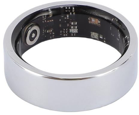 CHICIRIS Smarta Ringar, Silver Smarta Ringar för Dam Ringar Smarta Ringar Fitnessringar för Kvinnor Fitnessringar Smarta Ringar Stegräkning Gestkontroll (Storlek 9 (ID 18,9 mm / 0,74 tum C 59,5 mm /