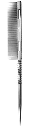Aluminium-Stielkamm Mit Gewinde, Geeignet Zum Abteilen, Scheiteln, Stylen Und Texturieren. Unisex-Pflegezubehör Für Zu Hause Den Salon(B)