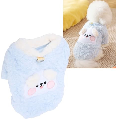 Luqeeg Varma Hundkläder, Vintervalptröja Varm Outfit, Tjocka Söta Mönster Mjuka Kläder Valp Mellanstora Varma Kläder för Husdjur Vinterkyligt Väger Mellan 2,5-4 kg