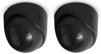 Ubiquiti UVC-G6-TURRET-B 4K 8MP Telecamera IP Bundle 2 Pezzi – Turret Esterno IP66 PoE, Visione Notturna 30m, AI Persone e Veicoli, 3864x2160 UHD, Sistema Videosorveglianza Professionale Nero