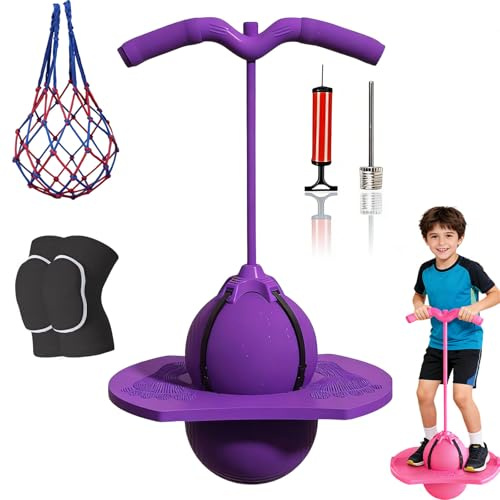 2026 Neu pogo-sprungball Mit Griff, Pogo Ball Hüpfspielzeug Outdoor, Höhenverstellbar, Stabil & Spaß für Kinder & Erwachsene - Tragfähigkeit 300 Kg, Pogo Ball - Verdickt Und Verschleißfest (1PC-C)