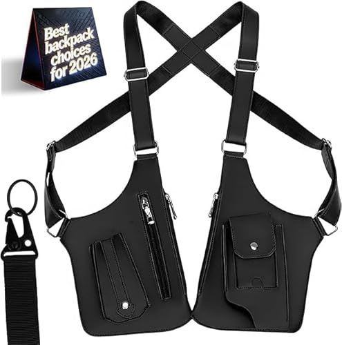 Hochwertiger Kunstleder-Unterarmtasche für Damen und Herren, Unisex Schultertasche mit Anti-Diebstahl Design, Verstellbarer Schultergurt