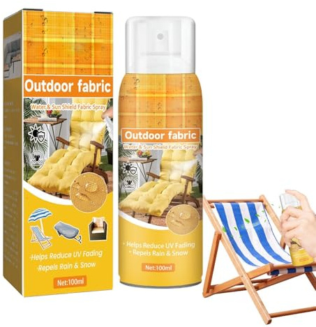 Generisk tygspray för utomhusbruk – möbelskydd med UV-skydd | 100 ml Water Shield, impregneringsspray | möbelskydd för tygkläder, klädsel, trasor, mattor, för skydd mot vätskor