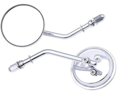 Motorradspiegel Für Sportster Für Dyna XL883 1200 Für Bobber Für Chopper 2 Stücke 8mm Schwarz Runde Motorrad Rückspiegel Seitenspiegel Motorradspiegel Rückspiegel Motorrad