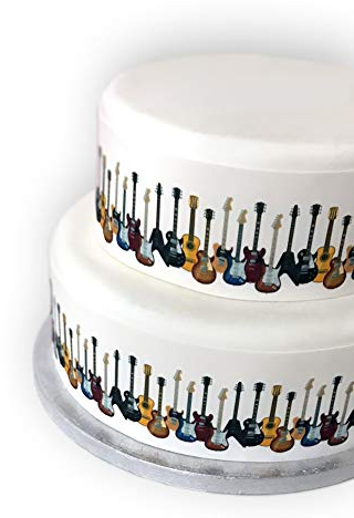Top That Edible Decor Sheet Guitar Musical Instrument Border Ribbon - Perfect for Decorating Your Cakes- Easy to Use