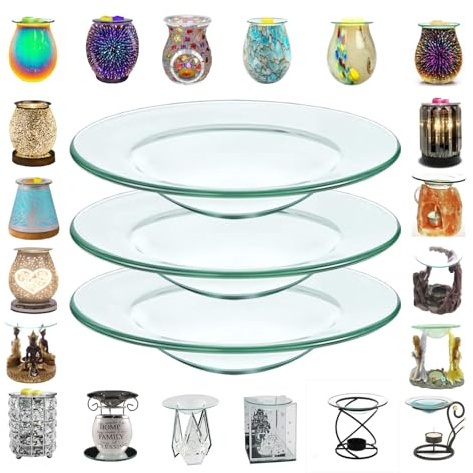 Replacement Glass Dishes for Oil & Wax Burner (3 Dishes)