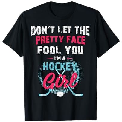 Divertente ragazza hockey su ghiaccio camicia, sono un hockey ragazza Tee Maglietta