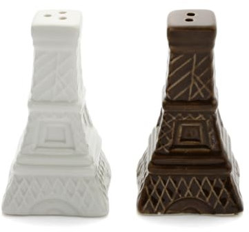 KateMelon Ensemble salière et poivrière vintage en céramique Tour Eiffel – Cadeau pour amoureux de Paris, cadeaux de cuisine sur le thème français