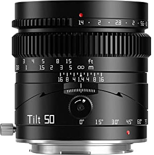 TTArtisan 50mm F1.4 Objectif à Bascule Grand Cadre Objectif Manuel Tilt Miniature Paysage Lilliput pour Monture L