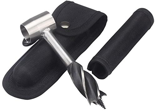 Handbohrer Survival Auger, Handbohrer Digger Auger Spiralbohrer Manuelle Bushcraft Survival Tools, Bushcraft Handbohrer, Scotch Eye Hole Bohrer für Outdoor Camping