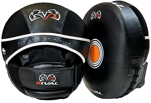 RIVAL Boxing RPM3 2.0 Air Punch Mitts - Inner Catcher’s Mitt Grip, 2.5 Inner Foam Padding, and Built-in Air Cushion System