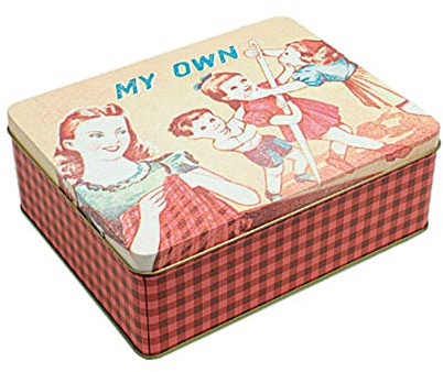 SALAS - 74079 Lata para Costura de Metal con diseño Retro con Unas Medidas de 19,5x15,5x7cm Color: Unico Talla: Unic