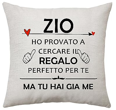 Zio Regalo Copricuscino Decorativi Gratitudine Buffo Grazie Decorazioni Interni per Compleanno, Natale, Matrimonio, Festa della Papa Idee da Nipote