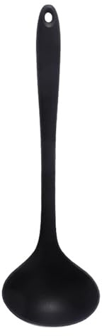 Cucharón de Sopa, Diseño de Aislamiento Térmico contra Quemaduras Cuchara para Servir Uso Seguro y Confiable Cucharón de Cocina Utensilios de Cocina de Silicona No Absorbentes