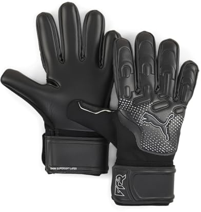 PUMA Erwachsene FUTURE Match Torwarthandschuhe 9 Black Silver Metallic ┃Torwarthandschuhe Unisex Alle Altersgruppen
