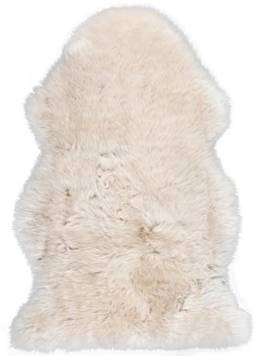 Knutzen Wohnen Lammfell Echt 50 x 80 cm Natur - Natürliches & wärmendes Lammfell für Sofa - Kuscheliger Begleiter für Ihr gemütliches Zuhause