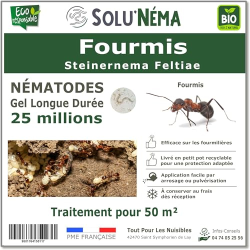 SOLUNEMA - Nématodes Contre Les Fourmis 25M Longue Durée