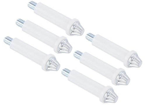 sourcing map Quincaillerie pour Porte Pliante, Lot de 6 Pivots Inférieurs pour Porte Pliante, Kit de Réparation pour Quincaillerie de Porte Pliante pour Portes de Placard Coulissantes, Argent