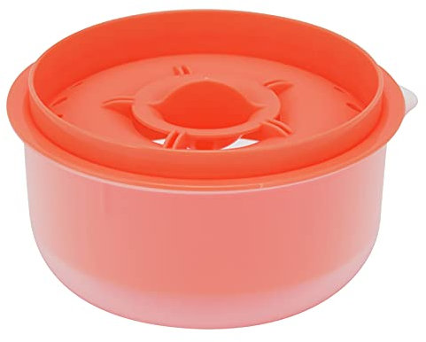 Mini Separador de Yema de Huevo con Contenedor, Filtro de Clara de Huevo de Dos Piezas, Herramienta de Cocina Divisoria para Panadería Casera(Naranja oscuro)