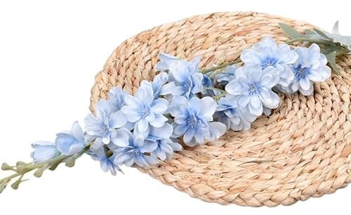 5 Stück Plüsch-Kunstblumen, Hyazinthen, Kunstblumen, Hochzeitsfeiern, Straßenschilder, Wohnzimmer-Dekorationen, Veilchen (Farbe: Blau)