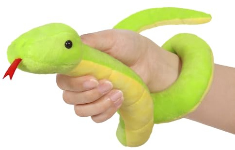 ICE KING BEAR Cute Green Snake Stuffed Animal Soft Toy Plush (Lying)