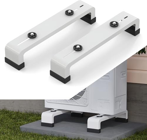 Pearwow Soporte de tierra para aire acondicionado mini split de 9,000-24,000 BTU, soporte de aire acondicionado para unidad de aire acondicionado al aire libre, base de soporte de CA para sistemas de