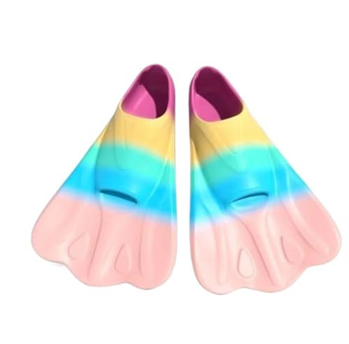 Ayztantine Schwimmflossen Herren Schwimmflossen Herren Silikon Kurze Flossen Kinder Professionelle Tauchflossen Entenflossen Schnorchelausrüstung Damen(S 33-35)
