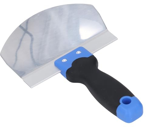 0109-2 Pelle à Seau en Acier Inoxydable, Outil Manuel pour Cloisons Sèches en Forme D'arc, Grattoir à Couteau à Mastic Léger et Antidérapant, pour le Collage des Joints, la