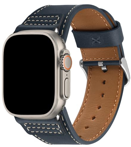 Wristitani Compatible avec Apple Watch Bracelet Cuir 44mm 45mm 46mm 42mm 49mm 40mm 41mm 38mm, Smartwatch Bracelets de Remplacement Femmes Hommes pour iWatch Ultra 2 Série 10 9 8 7 SE 6 5 4 3 2 1 | Convient pour homme de 49/46/45/44/42/41/40 mm pour homme, bracelet de rechange pour iWatch Ultra 3/2/1 Series 11 10 9 8 7