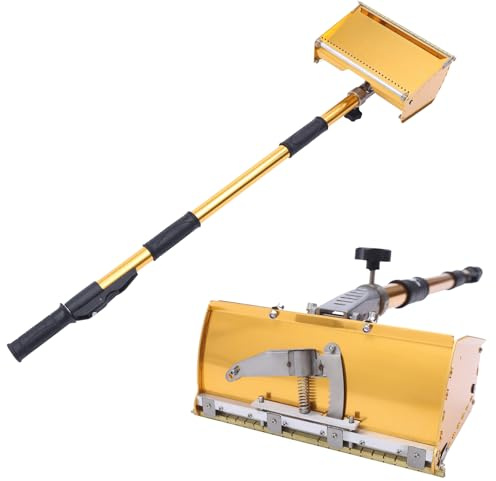 chennnls 10.43 Inch Drywall Flat Finishing Box Tool, Adjustable Rod Drywall Tools, Harvest the Trowel for Wall/Ceiling Scratching Spatula