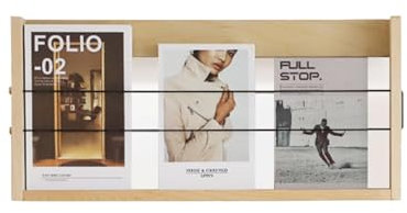 An der Wand montierter Zeitschriftenhalter, Wanddekoration, schwebende Regale, Präsentationsständer, Zeitschriftenständer aus Holz, Aktenhalter, Bücher- und Zeitungsständer für Eingangsbereich, B