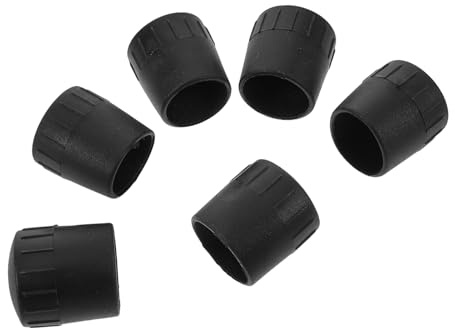 Alasum Mikrofonständer Fußkappen Passend für 25mm Rohre Schwarze aus Kunststoff 6 Stück Verschleißfest und Stabil für Audioaufnahmen und Bühnenauftritte