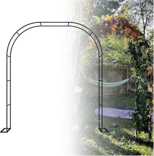 WCQSYY Arche A Rosiers, Arcade De Tonnelle De Jardin, Arche De Mariage avec Treillis, Largeur 120~350Cm Support pour Plantes Grimpantes, Vignes, Fleurs, Mariage, Cérémonie,Blanc,W1.4M*H2.3M