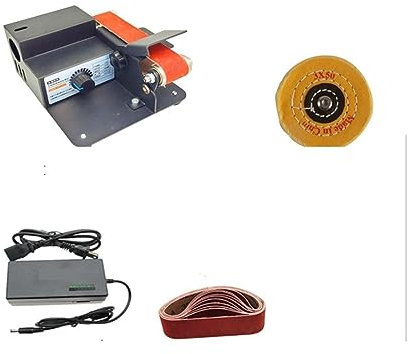 ZKLGS Máquina pulidora, lijadora Orbital, Multifuncional hogar eléctrico DIY Escritorio Mini cinturón máquina Mini Amoladora de ángulo Fijo artefacto de Pulido para lijar, pulir(795 Set1)