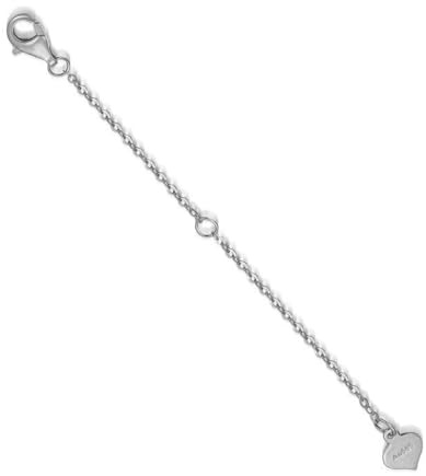 FLORASOFIA 14K White Gold 2 Extender, Simple Removable Gold Necklace Extension with Durable Lobster Clasp, Adjustable Extenders for Necklace Anklet Bracelet