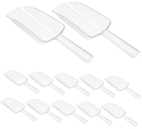 PRETYZOOM 12pièces Lot De Cuillères à Glace Plastique Ustensiles Pour Bonbons Crème Glacée Café Et Céréales Outil Multifonction Pour Service Et Préparation
