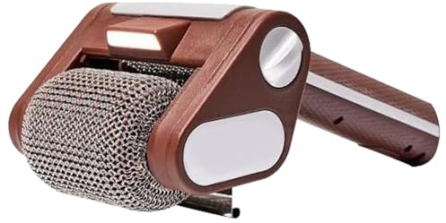 Pufei Cleaner Grill Elettrico per Robot per la Pulizia della griglia Esterna e Rotante, Scrubber a Pennello per Pulizia Barbecue, con Rullo Inossidabile da 350 Giri/min, Luce a LED, Niente setole, n