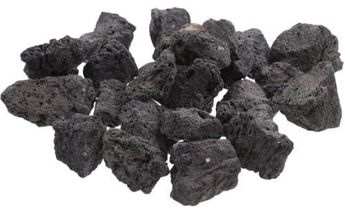 KESYOO 200g Pack Volcanic Rock Aquarium Stones 2-4cm Natural Porous Black Lava Rocks Fish Tank Decorations for Aquascaping and Garden Planters