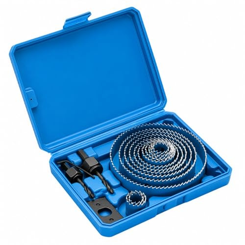 SUNNYNEST 17 pcs Hole Saw Set High Carbon Steel Durable Wood Hole saws for sawing Downlight Plywood Drywall Plastic