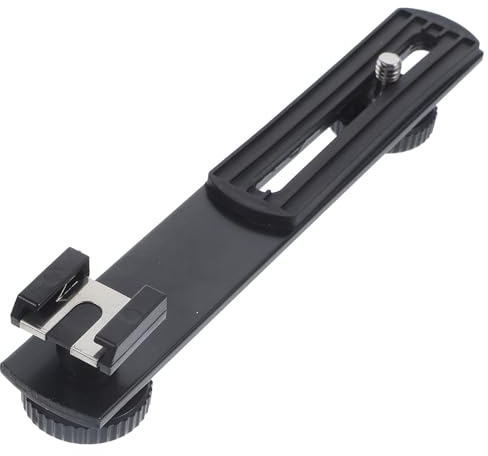 HOOWIFFY Barra Microfono in Ferro Supporto per Microfono Portatile e Staffa Flash per Live Broadcast