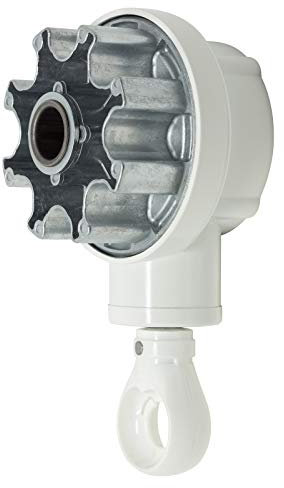 DIWARO.® | Kegelradgetriebe für Markisen | 3:1 | Öse weiß | 78mm Nutrohr | Markisengetriebe