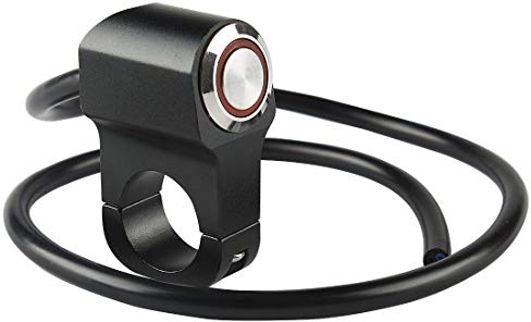 Larcele Motorrad, Lenker Schalter mit Blinker Rot, 12 V, Angel Eye SBKG-04 Schwarz Abdeckung