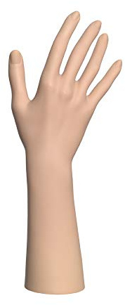 fella4stores Basic Damen Dekohand D3, rechte Display-Hand in Beige, Handpräsenter naturalistisch, Dekoration mit Handschuhen, Ringen oder Schmuck, Schmuckpräsenter und Dekoration