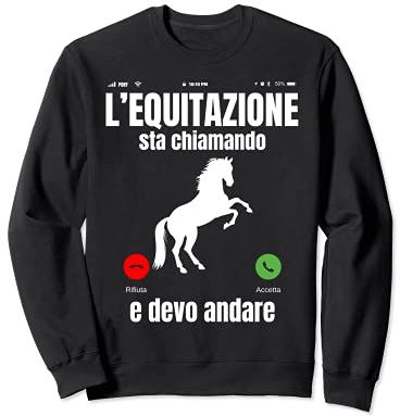 Equitazione Divertente Cavallo Chiama Felpa
