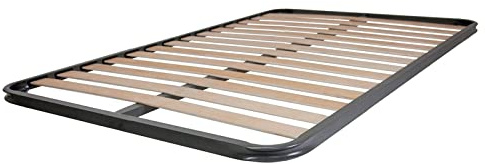 Somnus SANA Rete in Ferro Senza Piedi e Doghe in Legno cm120x190 H4 x materasso Una Piazza e mezza